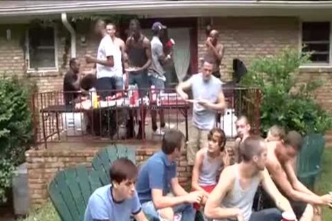 attractive skinny chap Had fun In Bukkake orgy