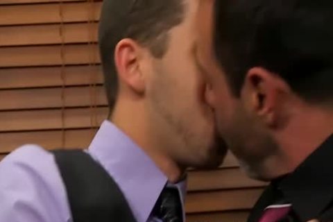Mike Manchester And Tony Hunter Enjoying butt In The Office