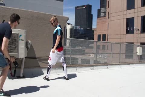 Being Photographed As A Footballer jerking off