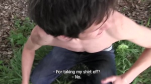 dilettante guy sucks a strangers dick outdoors