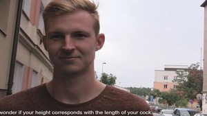 Tatted-up guy taking a plump penis in his taut a-gap