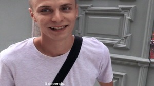 Skeletal twink banged violently in the a-hole outside