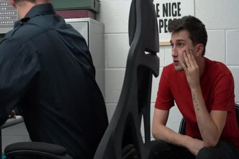 legal age teenager boy Pleases Security Guard