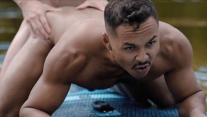 Falcon Studios: Latino bodybuilder touching big butt